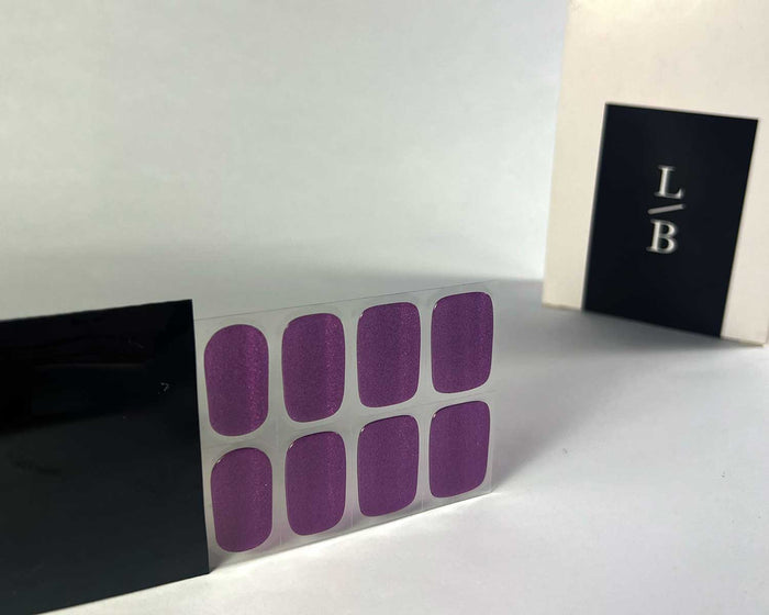 Semi-cured Gel Nail Wraps - Purple Cats Eye