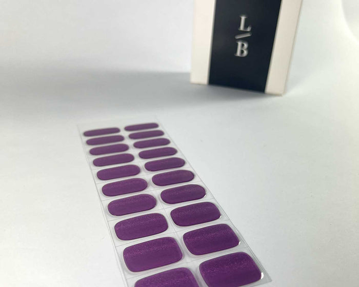 Semi-cured Gel Nail Wraps - Purple Cats Eye