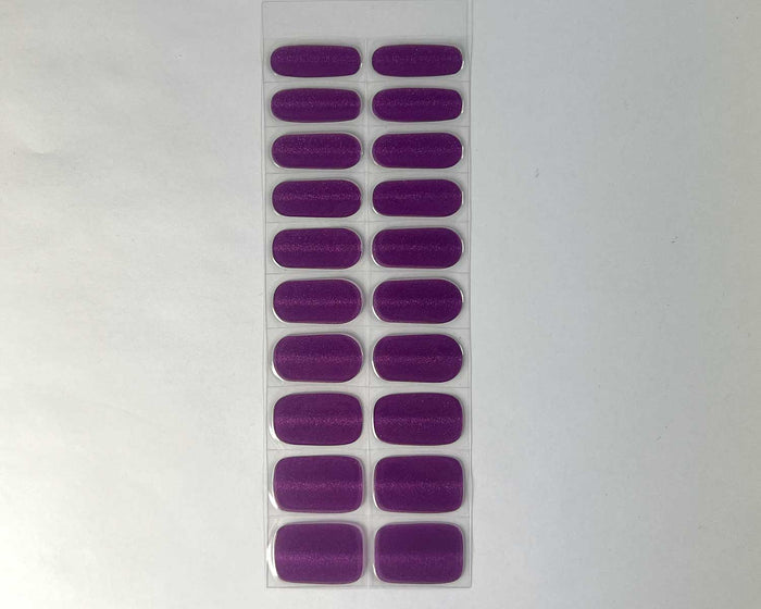 Semi-cured Gel Nail Wraps - Purple Cats Eye