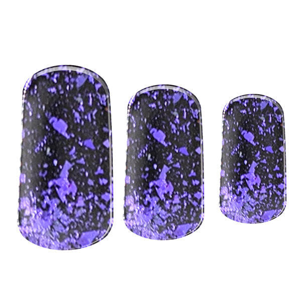 Semi-cured gel nail wraps in Violet Luster, product sheet