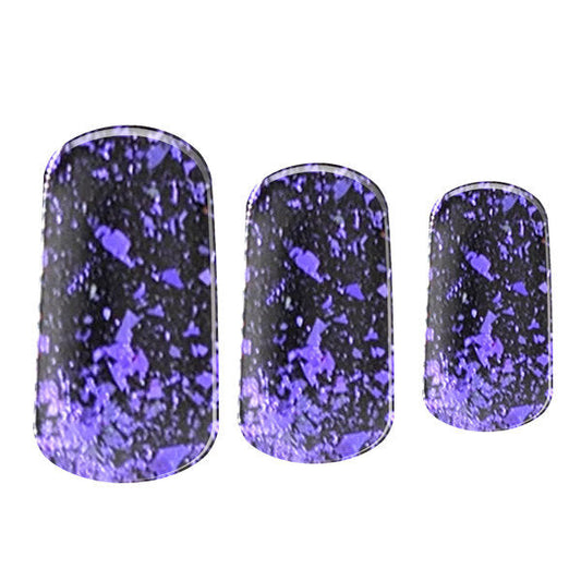 Semi-cured gel nail wraps in Violet Luster, product sheet