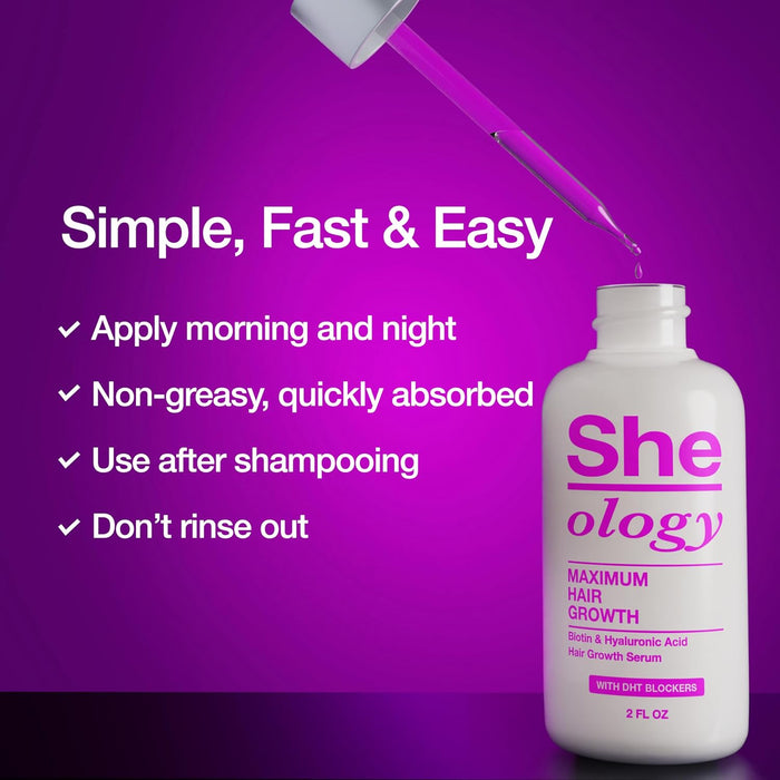 Sheology Biotin & Hyauronic Acid Hair Growth Serum and Biotin Conditioner with AnaGain™