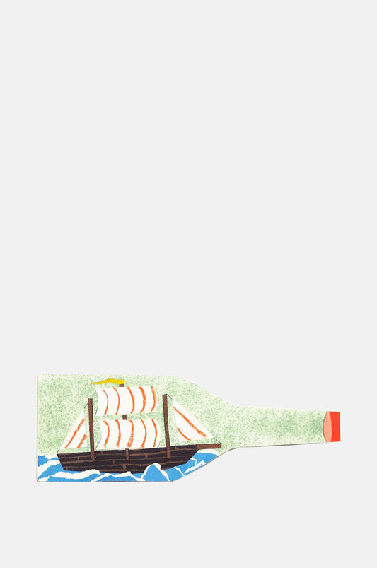 Hadley Paper Goods Ship in a Bottle Card.