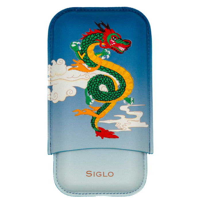 Siglo Year of the Dragon Leather Cigar Case (3 Cigars)