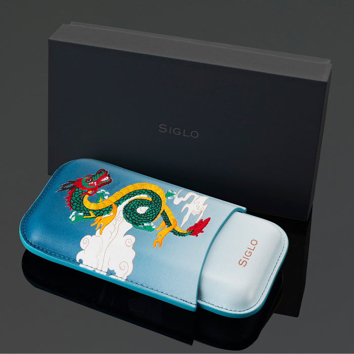 Siglo Year of the Dragon Leather Cigar Case (3 Cigars)