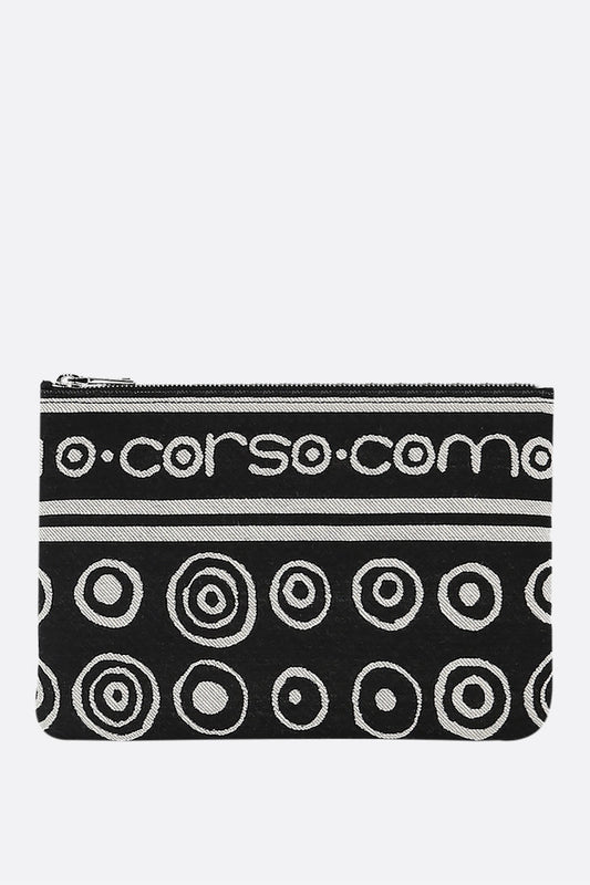 signature circles canvas pouch