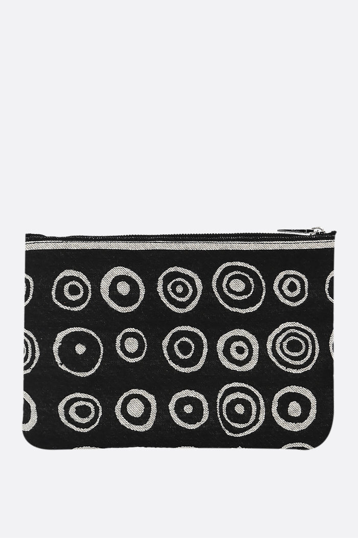signature circles canvas pouch