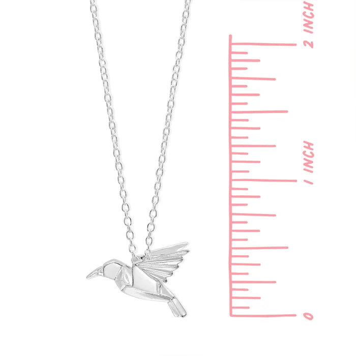 Silver Hummingbird Necklace