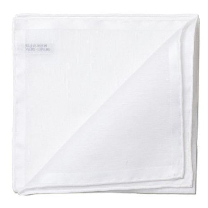 Simonnot Godard Amalfi White 100% Cotton Pocket Square