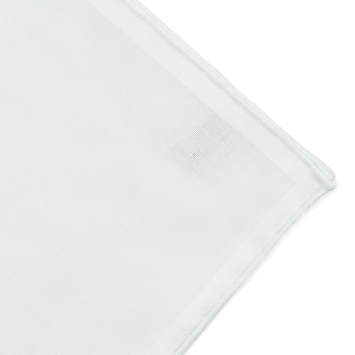 Simonnot Godard Amalfi White 100% Cotton Pocket Square