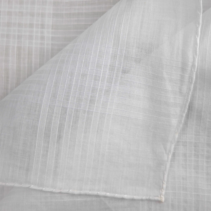 Simonnot Godard Bertry White Archive Batiste Cotton & Linen Pocket Square