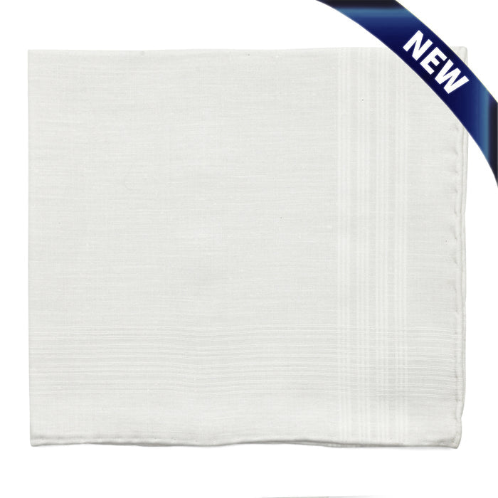Simonnot Godard Frasnoy White 100% Cotton Pocket Square