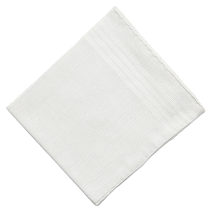 Simonnot Godard Frasnoy White 100% Cotton Pocket Square