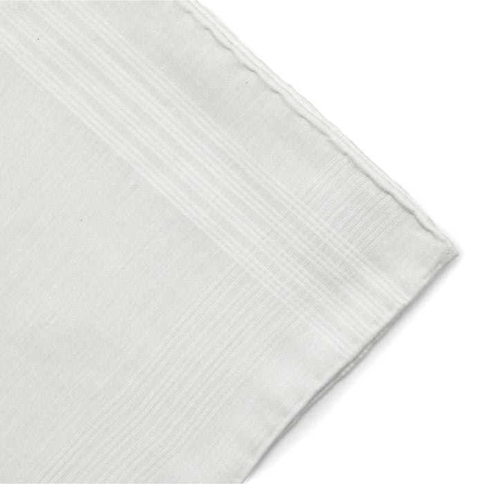 Simonnot Godard Frasnoy White 100% Cotton Pocket Square