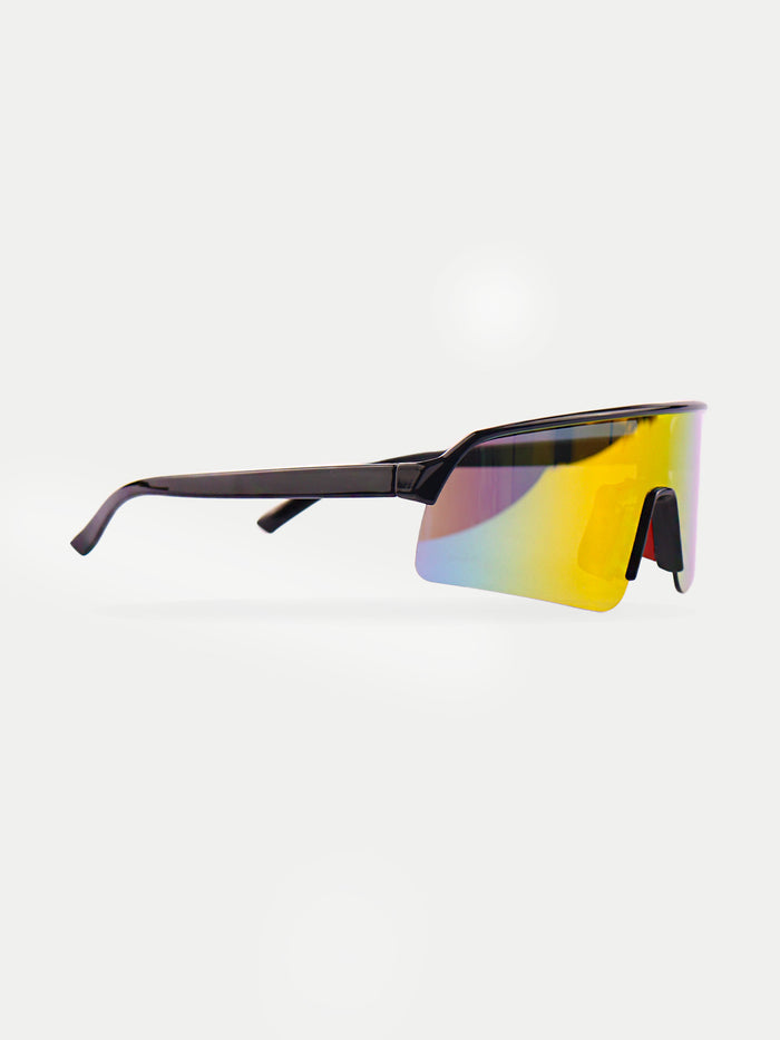 Ski Jump Oversized Wrap Sunglasses | Black/Red-Image 3