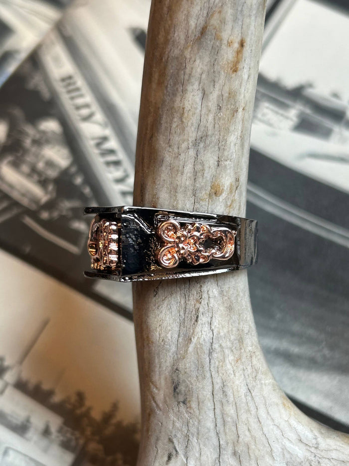 Skull Engraved Biker Ring
