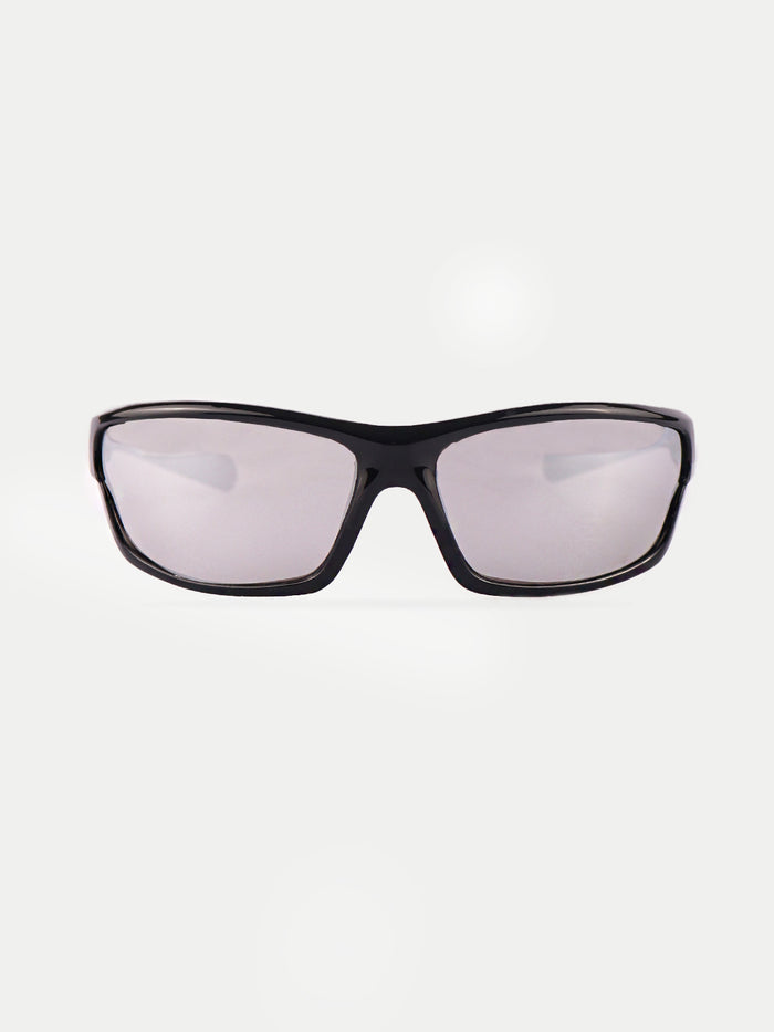 Sleek Wrap Sunglasses | Black-Image 1