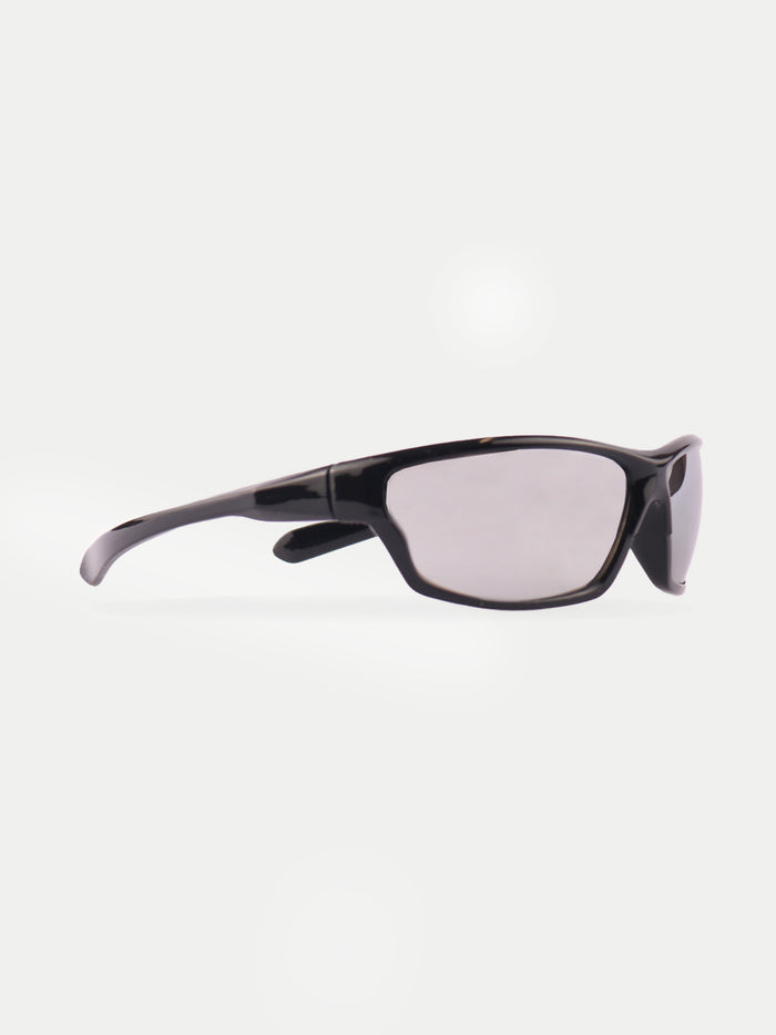 Sleek Wrap Sunglasses | Black-Image 2