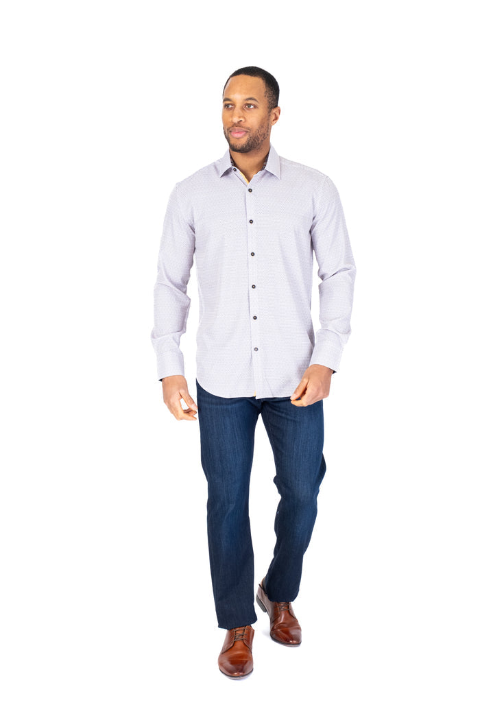 Small Floral Print "Aria" Shirt - Cream