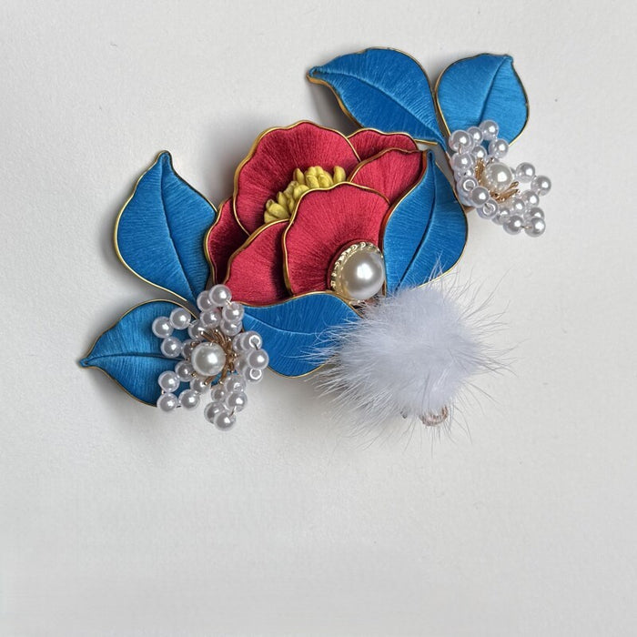 Hair Clip Without Tassel / Red