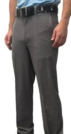 Smitty Tapered Fit Lightweight Flat Front Grey Umpire Base Pants with Expander Waistband
