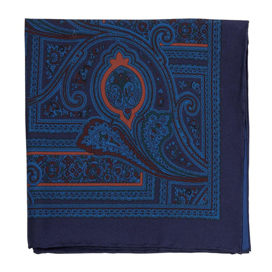 KirbyAllison.com Sovereign Grade Ancient Madder Midnight Pocket Square.