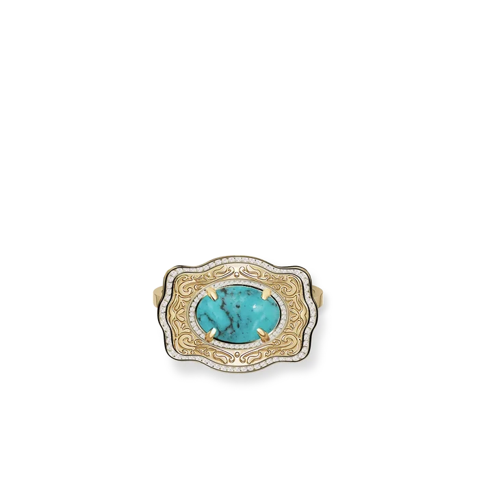 SpurWest Belt Buckle Ring (Oasis) - Gold