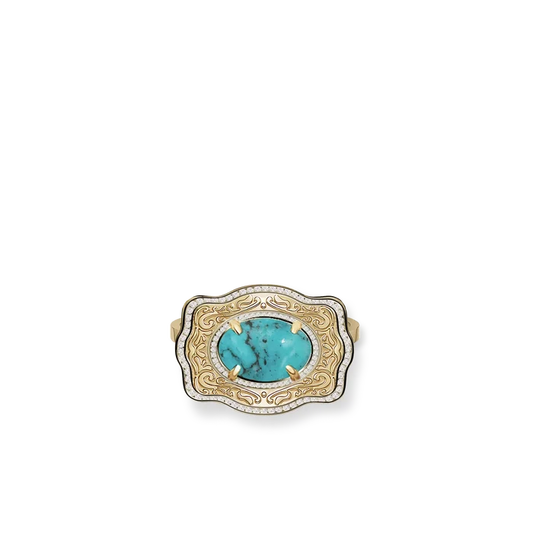 SpurWest Belt Buckle Ring (Oasis) - Gold