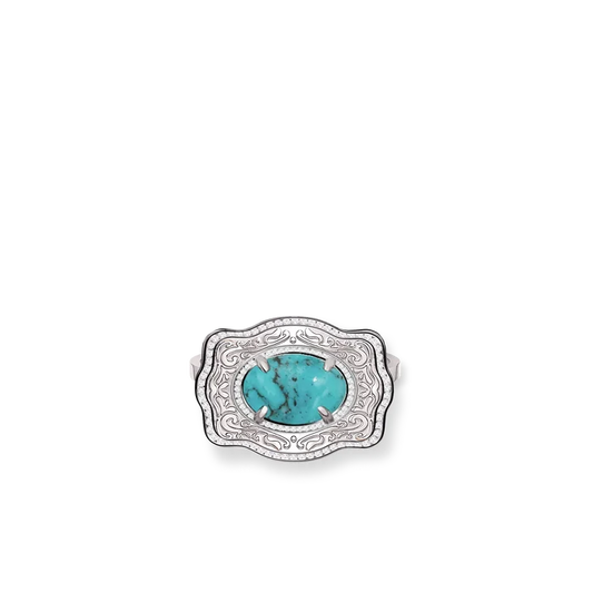 SpurWest Belt Buckle Ring (Oasis) - Silver