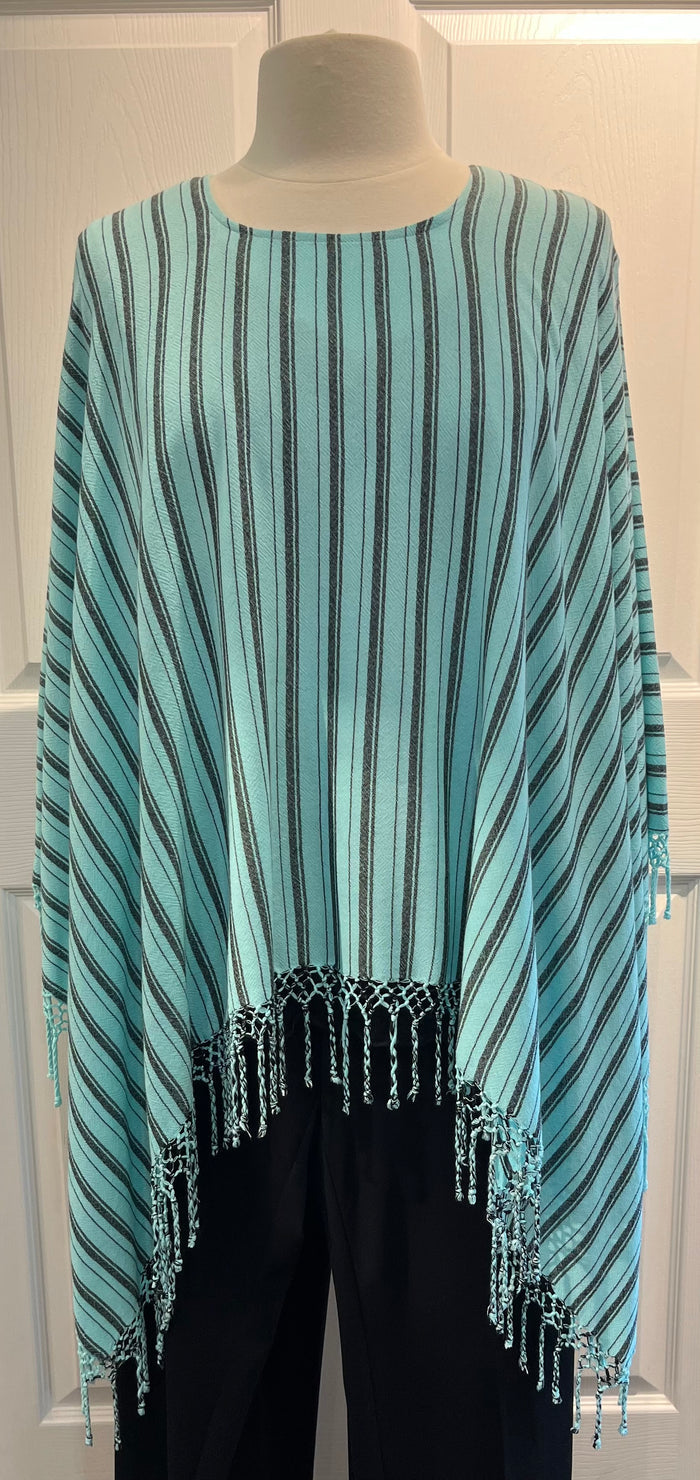Aqua & Black Stripe