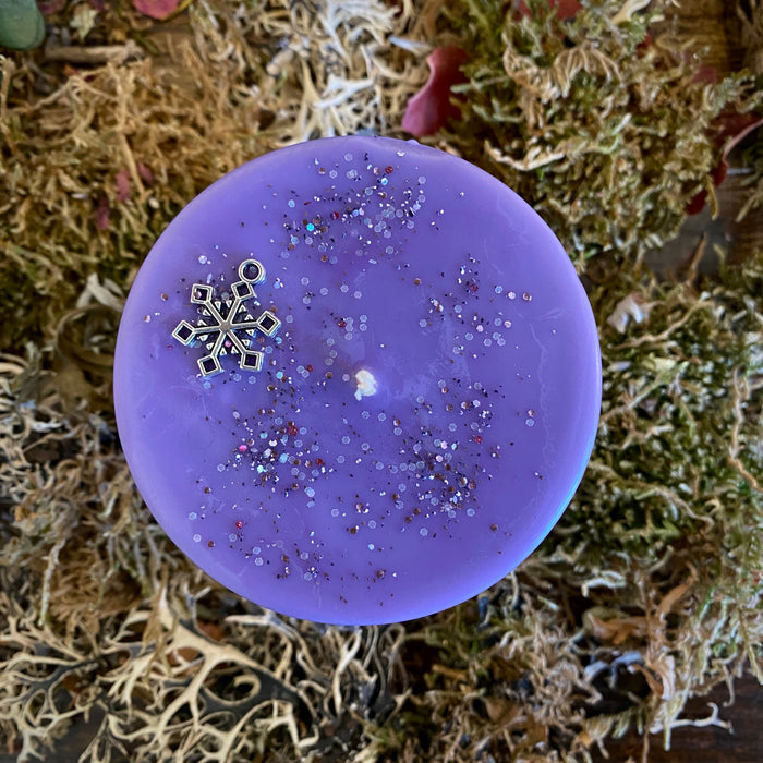 Sugar Plum Fairy Holiday Chunky Pillar Candle