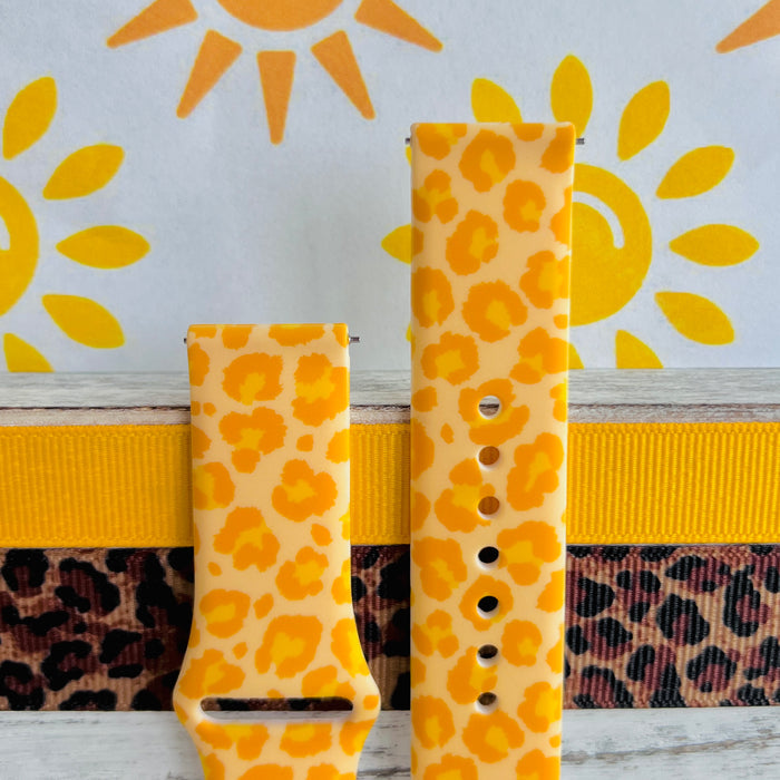 Sunshine Leopard Print Silicone Band For Samsung Watch