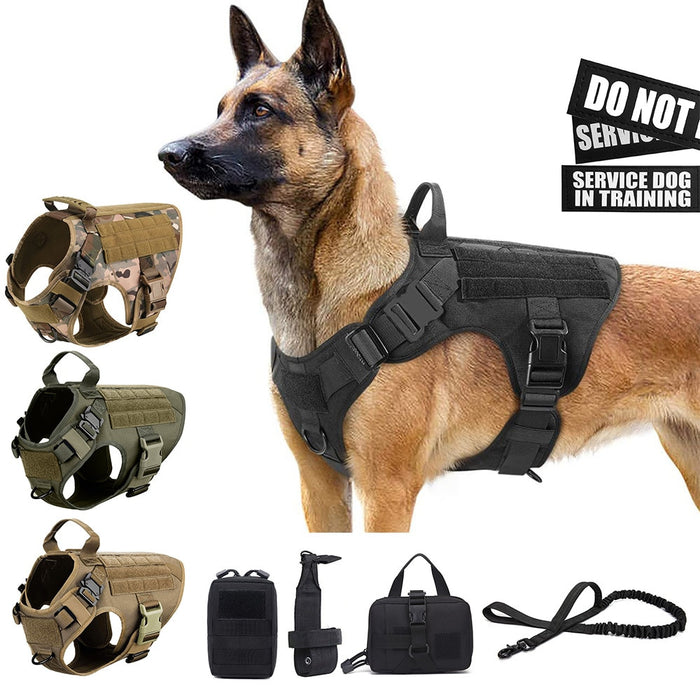 Tactical Dog Harness and Leash Set