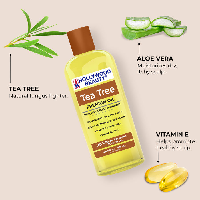 Tea Tree Premium Oil for Hair, Scalp, Skin, and Nails - 8 fl oz