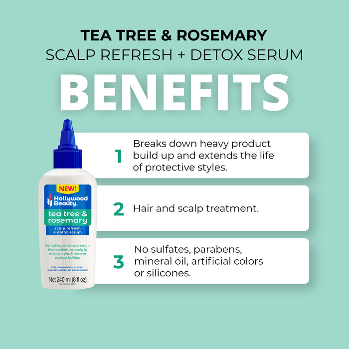 Tea Tree & Rosemary Scalp Refresh + Detox Serum - 8 fl oz