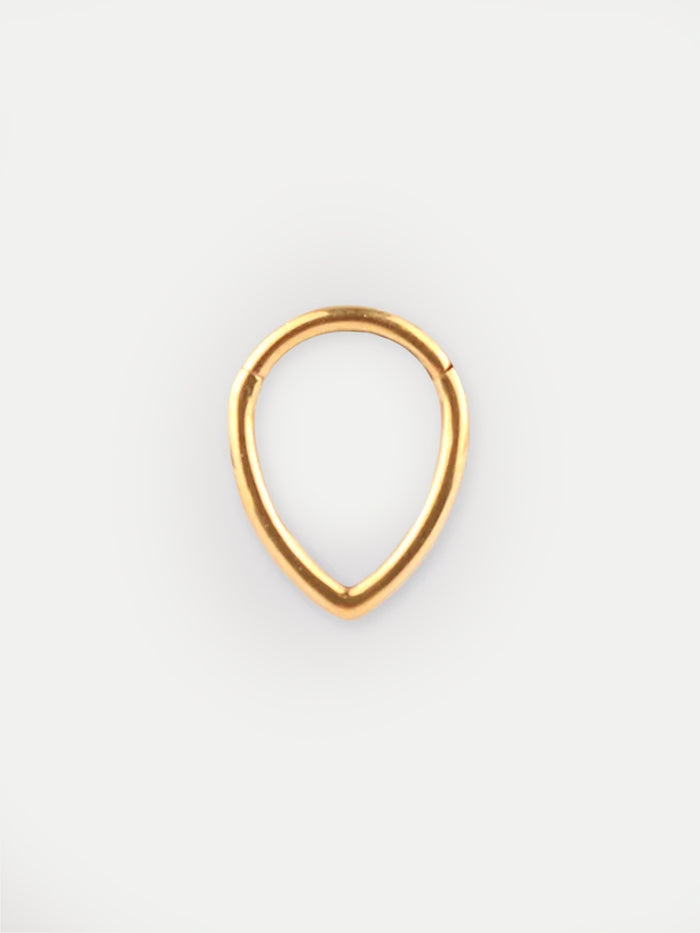 Tear Drop Hinged Ring 16G | Gold-Image 1