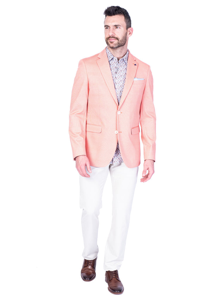 Textured Sports Jacket - Orange