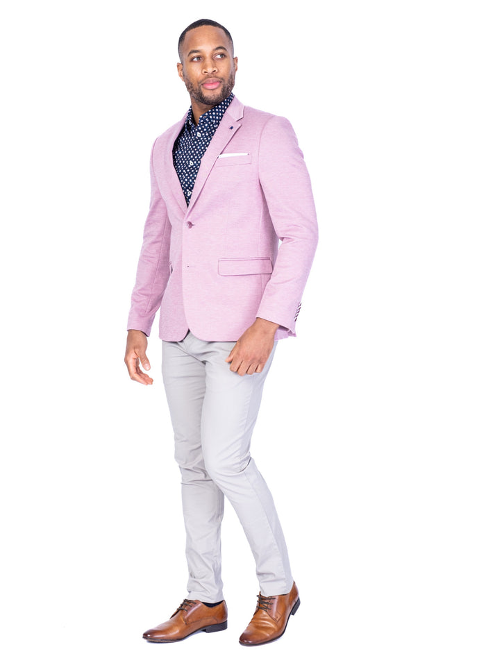 Textured Sports Jacket - Pink