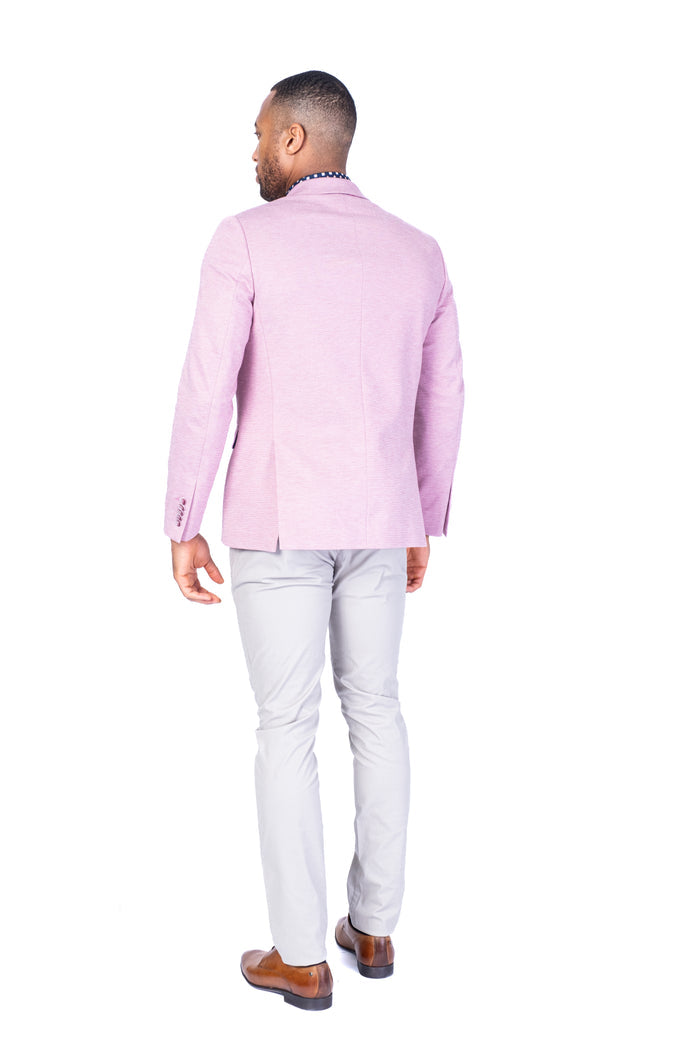 Textured Sports Jacket - Pink