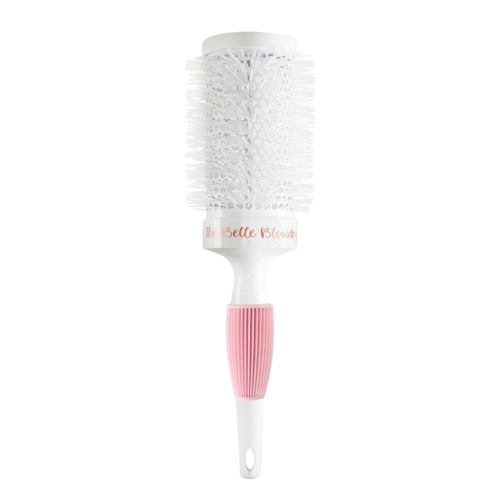 The Belle Blowdry brush in small 25mm size, shown upright with ceramic barrel and bristles