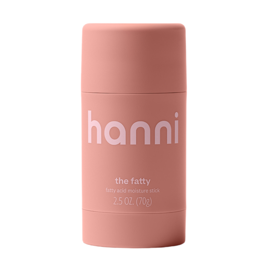 hanni The Fatty, omega-rich body moisturizer, fragrance free skin balm, eczema safe moisturizer, sensitive skin body stick, solid body moisturizer, dry skin repair stick, hanni skincare, body balm with fatty acids, clean skincare for dry skin