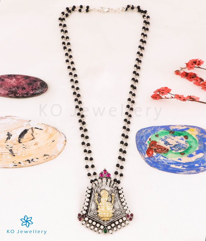 The Kamna Silver Lakshmi Mangalsutra Necklace