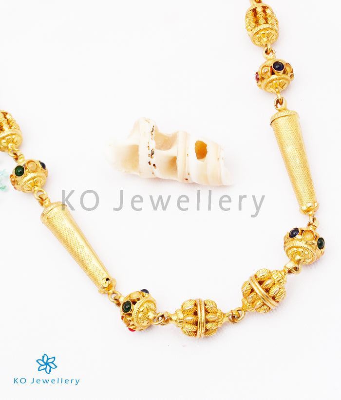 The Parag Silver Navaratna Chain