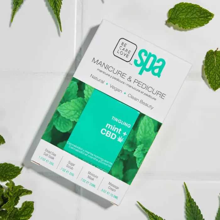 Tingling Mint & CBD Spa Set – 4-in-1 Kit (SINGLE-USE)-BCL Spa-Gel Essentialz