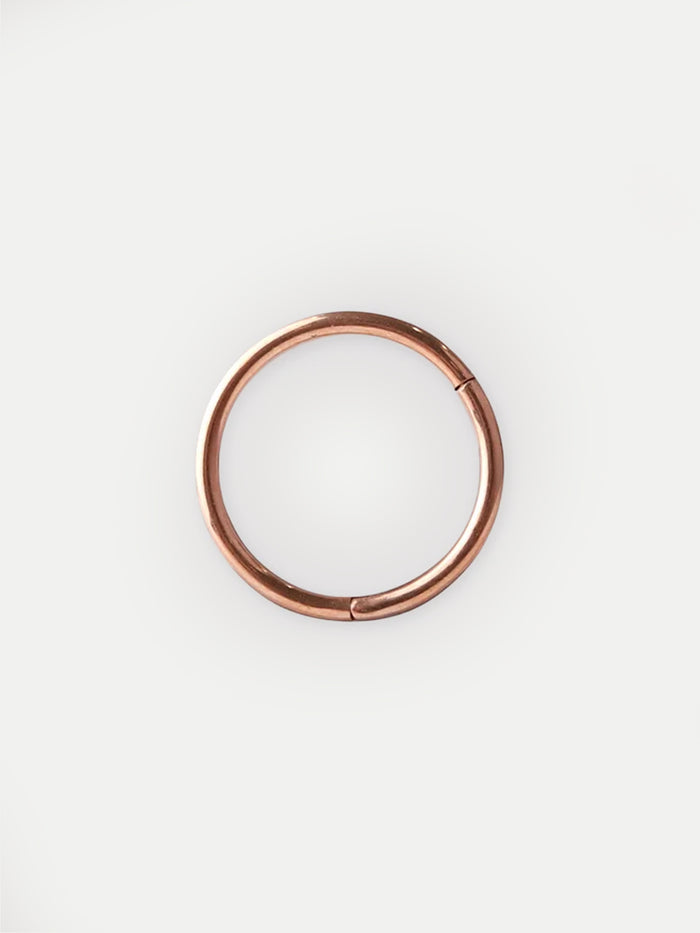 Titanium Plated Hinged Ring 20G | Rose Gold-Image 1