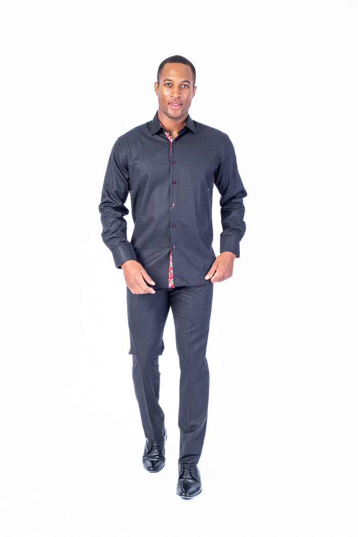 Tonal Check "Ken" Sport Shirt