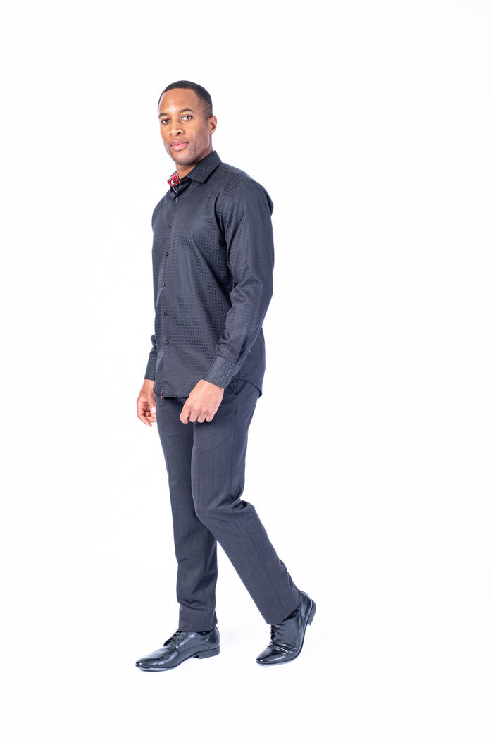 Tonal Check "Ken" Sport Shirt