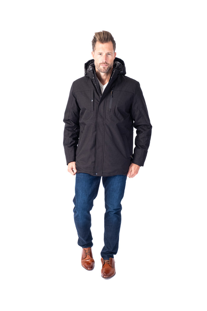 Twill Poly Carcoat- Black