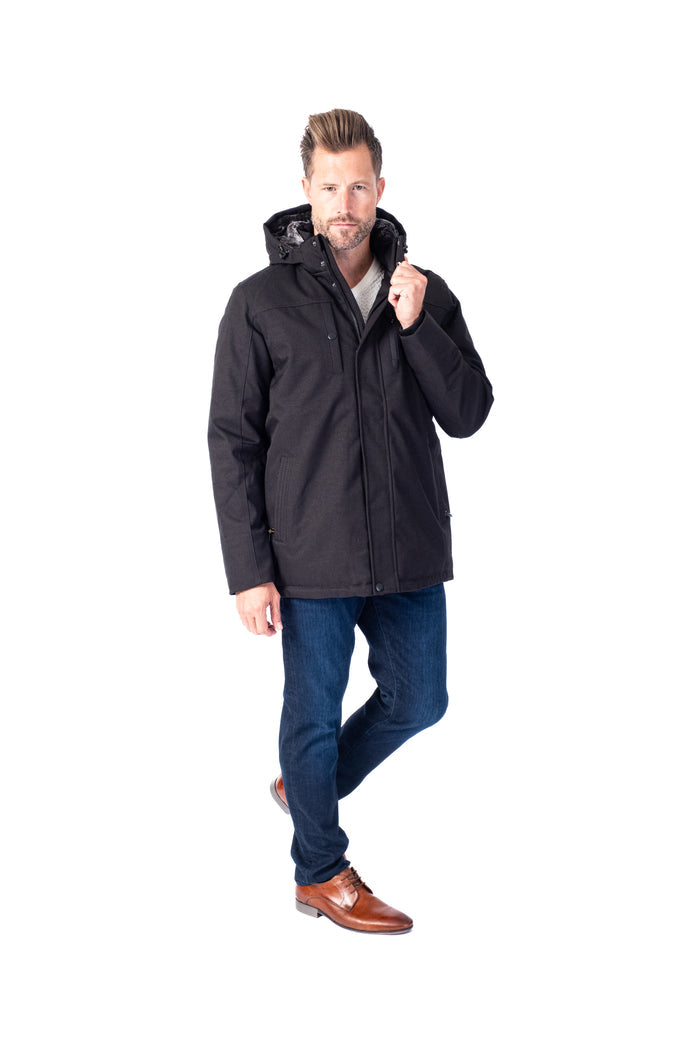 Twill Poly Carcoat- Black