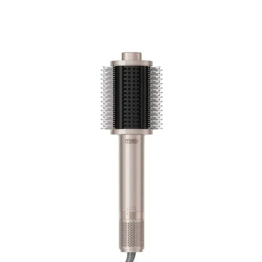 TYMO AIRBEAM CHAMPAGNE hair brush dryer for one-step drying and styling.